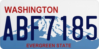 WA license plate ABF7185