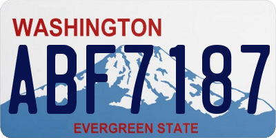 WA license plate ABF7187