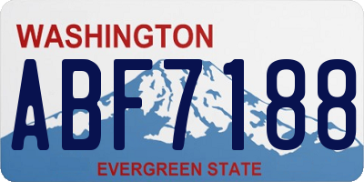 WA license plate ABF7188