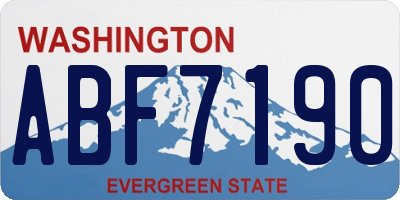WA license plate ABF7190