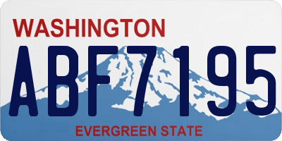 WA license plate ABF7195