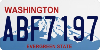 WA license plate ABF7197