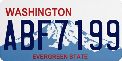 WA license plate ABF7199