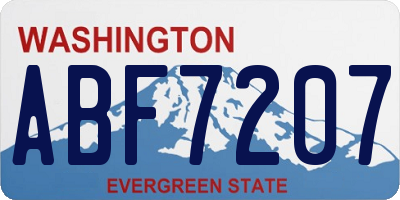 WA license plate ABF7207