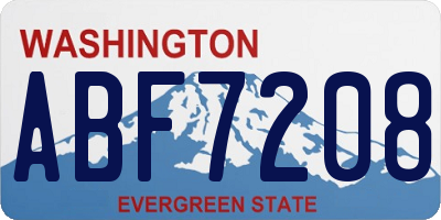 WA license plate ABF7208