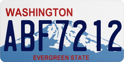 WA license plate ABF7212