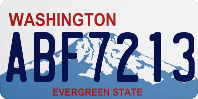 WA license plate ABF7213