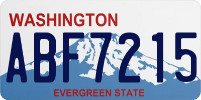 WA license plate ABF7215