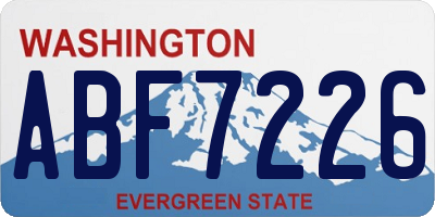 WA license plate ABF7226