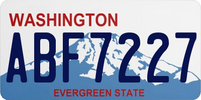 WA license plate ABF7227