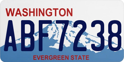 WA license plate ABF7238