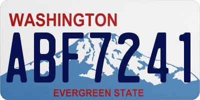 WA license plate ABF7241