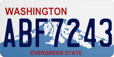 WA license plate ABF7243