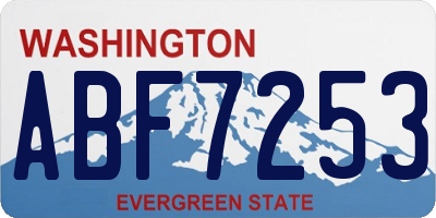 WA license plate ABF7253