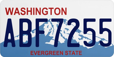 WA license plate ABF7255