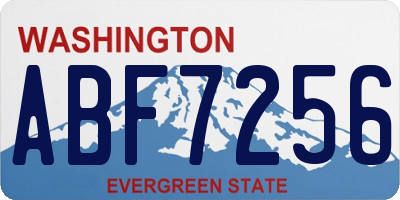 WA license plate ABF7256