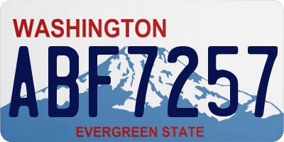 WA license plate ABF7257