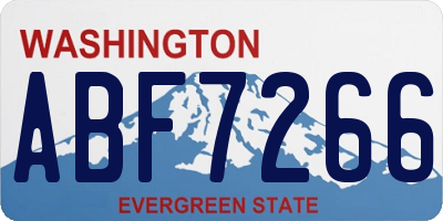WA license plate ABF7266