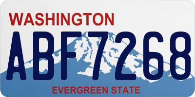 WA license plate ABF7268