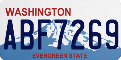 WA license plate ABF7269