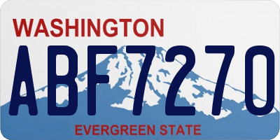 WA license plate ABF7270