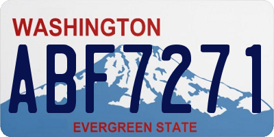 WA license plate ABF7271
