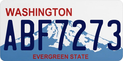 WA license plate ABF7273