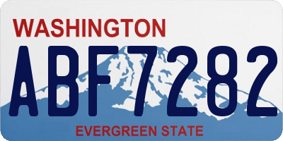WA license plate ABF7282