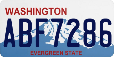 WA license plate ABF7286