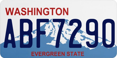 WA license plate ABF7290