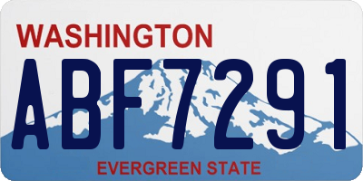 WA license plate ABF7291