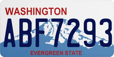 WA license plate ABF7293