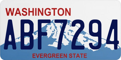 WA license plate ABF7294