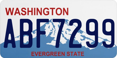 WA license plate ABF7299