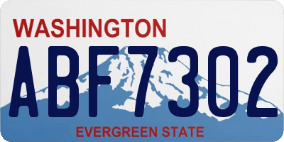 WA license plate ABF7302