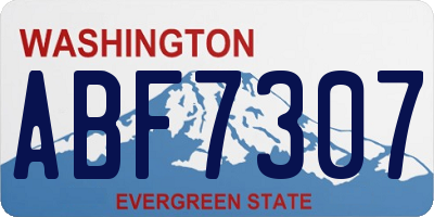 WA license plate ABF7307