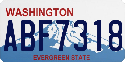 WA license plate ABF7318