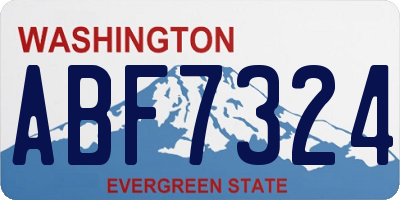 WA license plate ABF7324