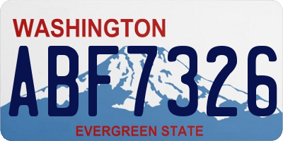 WA license plate ABF7326