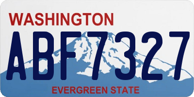 WA license plate ABF7327