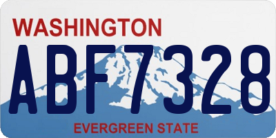 WA license plate ABF7328