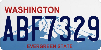 WA license plate ABF7329