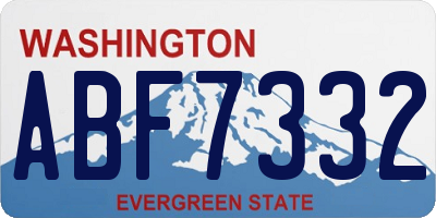 WA license plate ABF7332