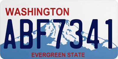 WA license plate ABF7341