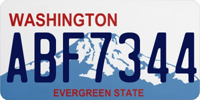 WA license plate ABF7344