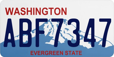 WA license plate ABF7347