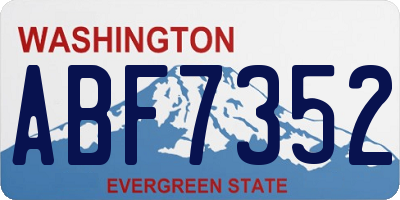WA license plate ABF7352