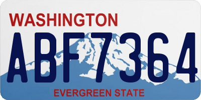 WA license plate ABF7364