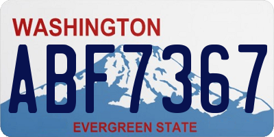 WA license plate ABF7367