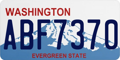 WA license plate ABF7370